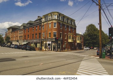 street corner at Portsmouth, New Hampshire