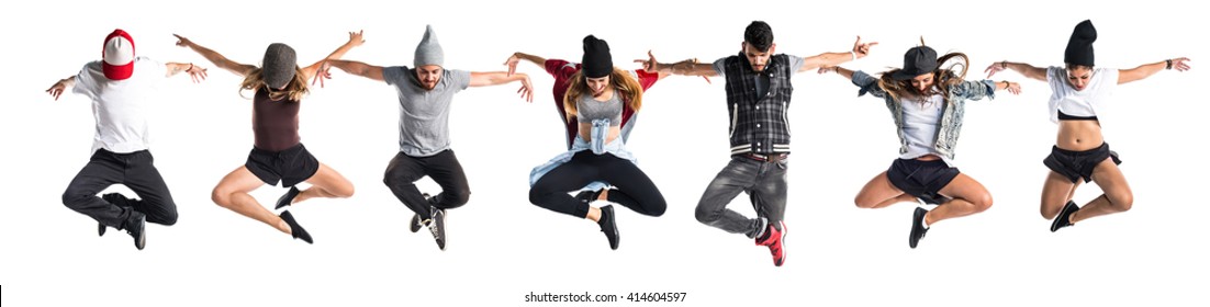 Street Dance People Jumping