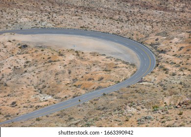 Street In The Desert From High Angle 