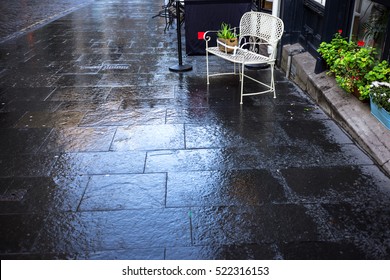 The Street Of Edinburgh After Rain, Scotland