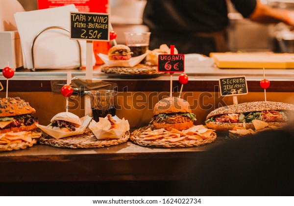 Street food at a fair in\
Cocentaina