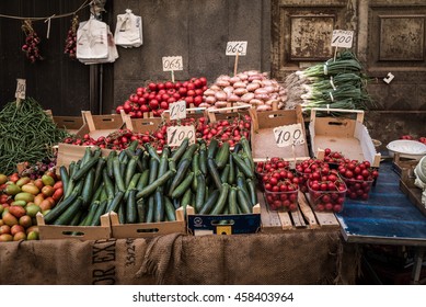 Street Food Market, Piscaria, In Catania, Sicily