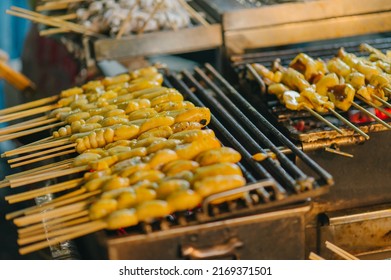 Street food at night in chinatown or Yaowarat, Chinatown is the famous street food of Thailand, Chinatown or Yaowarat. It is an important tourist attraction for tourists in Bangkok, Thailand.