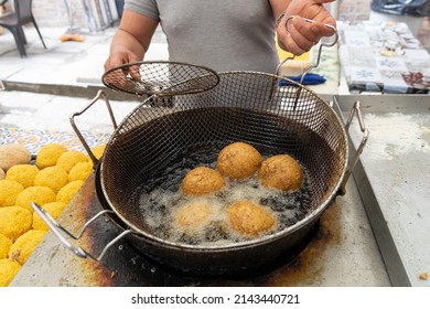 street food in palermo in sicily - Shutterstock ID 2143440721