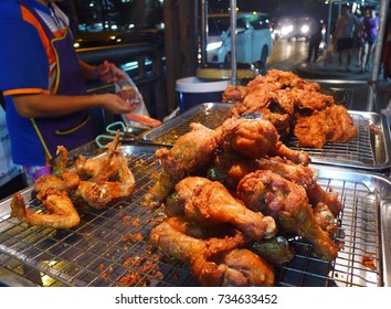 Street Food Selling Fried Chickens Stock Photo 734633452 | Shutterstock