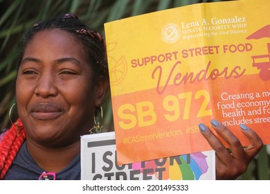 Street Food Vendors Deliver Nearly 700 Petitions Letters To Urge Gov. Gavin Newsom  To Sign The Bill, SB972, Into Law, During A Protest Sept. 13, 2012 In Los Angeles. 