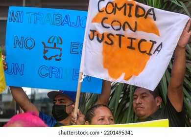 Street Food Vendors Deliver Nearly 700 Petitions Letters To Urge Gov. Gavin Newsom  To Sign The Bill, SB972, Into Law, During A Protest Sept. 13, 2012 In Los Angeles. 