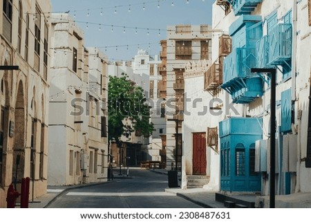 Street in Historic old city of Jeddah 