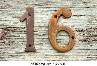 Street House Numbers.number 16