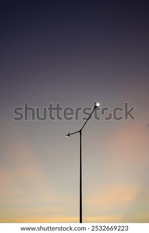 Similar – Lamps and electricity cables on sunset