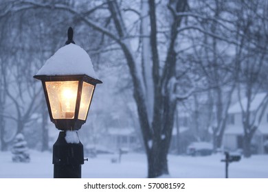 Street Lamp In The Snow