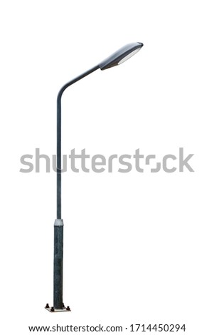 Street  lamppost isolated on white background.