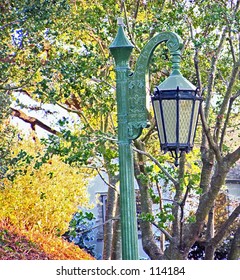 Street Lamppost In Rockridge Neighborhood In Oakland, California