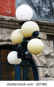 Street Lamps In Pioneer Square Seattle