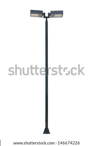Street light pole isolated on white background
