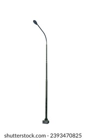 Street light poles isolated over a white background