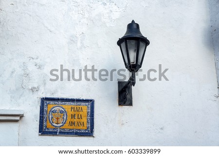 Similar – Foto Bild Camino de Santiago Schild an einer Wand