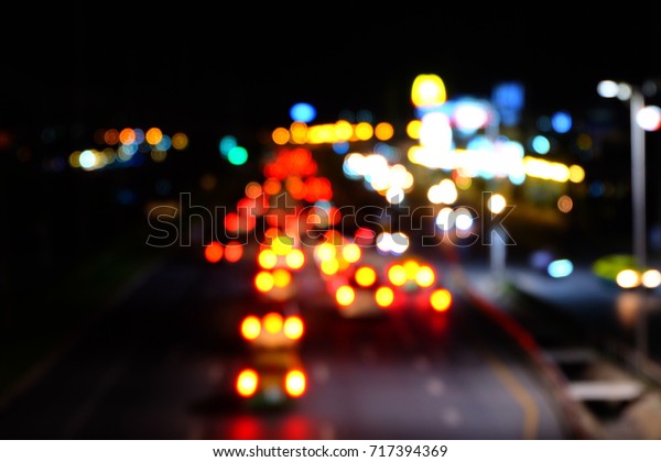 Street lights,
cars that do not focus at
night