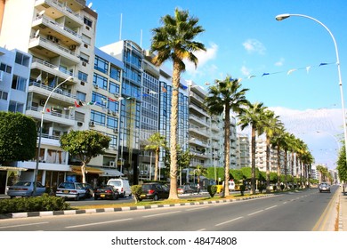 Street In Limassol, Cyprus.