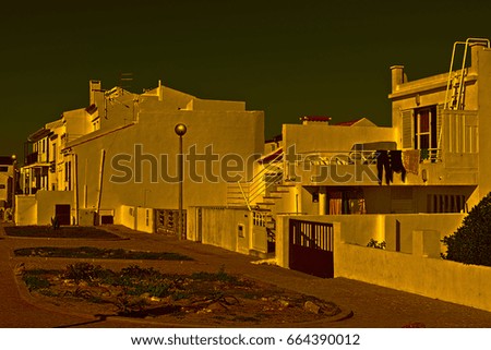 Similar – Image, Stock Photo Stairs with sunset Facade