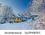 Street in Moomin World, Naantali town in Finland