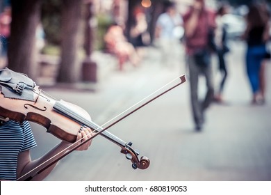 Street Musician Playing Violin