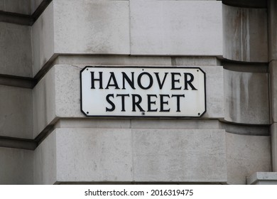 Street Name Sign For Hanover Street In The New Town Of Edinburgh Scotland