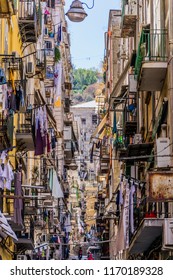 Street In Naples. Different Point Of View.