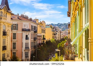 Street In  Nice, Cote D'Azur, French Riviera, France