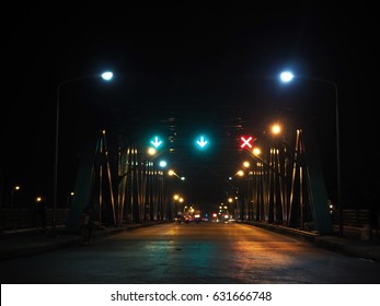 The Street In Night Time, Bangkok Thailand