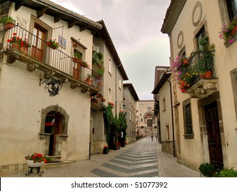 Street In Old Typical Italian Village