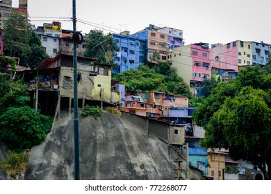 Street Photography - View Of A Popular Suburb In Caracas (Venezuela).