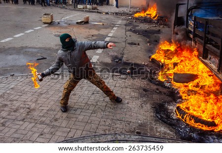 Street protests in Kiev, the revolution