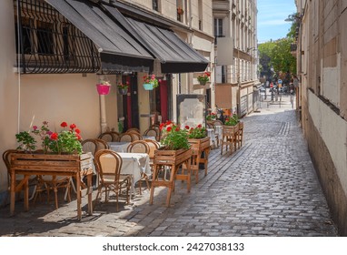 Street in quarter Montmartre in Paris, France. - Powered by Shutterstock