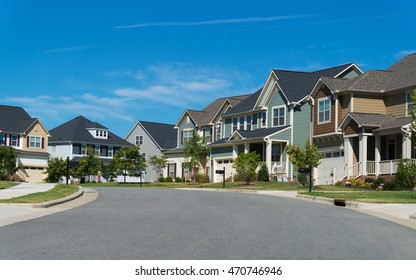 Street of residential houses - Shutterstock ID 470746946