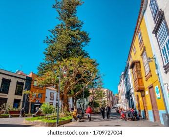 Street Of San Cristóbal De La Laguna. Tenerifa Island. Photo Was Taken 2019.02.01