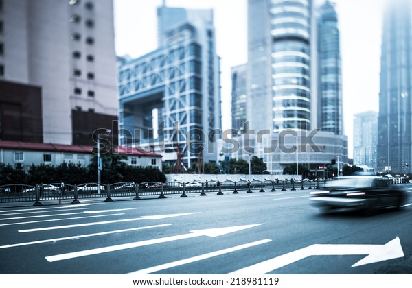 the street scene of the\
city in china
