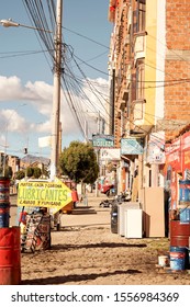 Street Scene Of El Alto Crowd City - The Majority Of Indigenous People Of Bolivia Live Here And Now Are Connected To The South With A Public Cable Car System. El Alto, Bolivia, 2019.