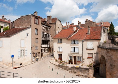 Street Scene In The Old French Village Langres