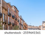 street in Schaerbeek, Brussels, during spring, Belgium