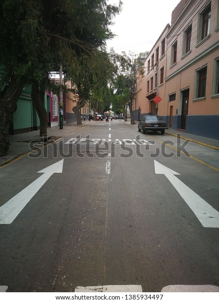 street in school zone\
Barranco lima peru\

