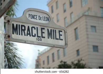 Street Sign In Coral Gables, FL