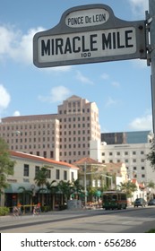 Street Sign In Coral Gables, FL