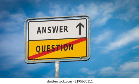 Street Sign Direction Way Answer Versus Stock Photo 2195688111 ...