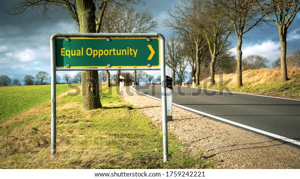 Street Sign\
the Direction Way to EQUAL\
OPPORTUNITY