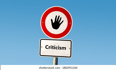 Street Sign the Direction Way to Praise versus Criticism - Shutterstock ID 1802951104
