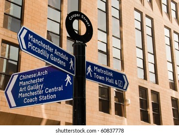 Street sign in Manchester, UK