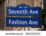 Street sign on Seventh Avenue in New York City.