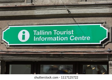 Street Sign Outside Tallinn Tourist Information Centre