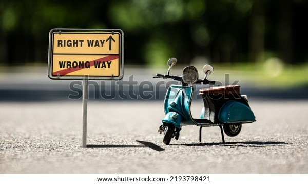 Street Sign RIGHT WAY\
versus WRONG WAY